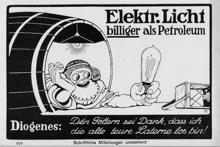 Advertisement for electrical equipment