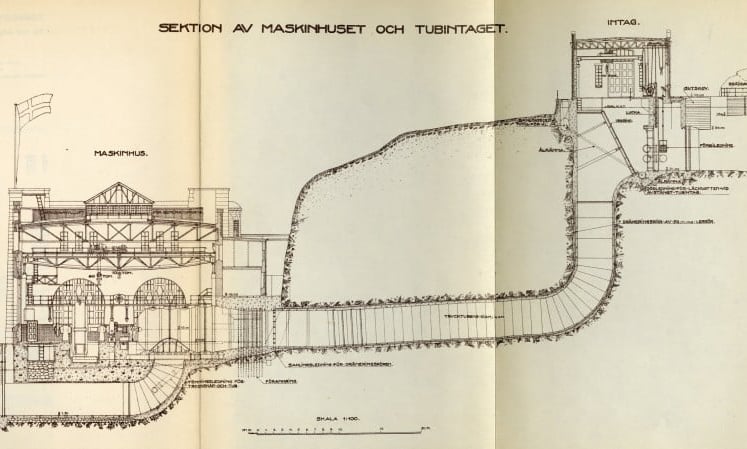 Trollhättan power plant, schematics