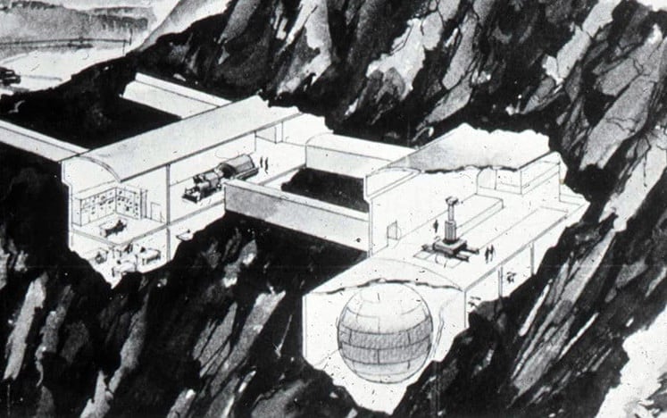 Vattenfalls kärnkraftverk Eva var tänkt att byggas i ett bergrum vid sjön Unden i Tiveden.