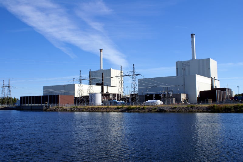 The back of Forsmark nuclear power plant