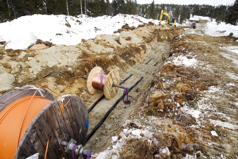 Onshore cable ducts at Stor-Rotliden Wind Farm