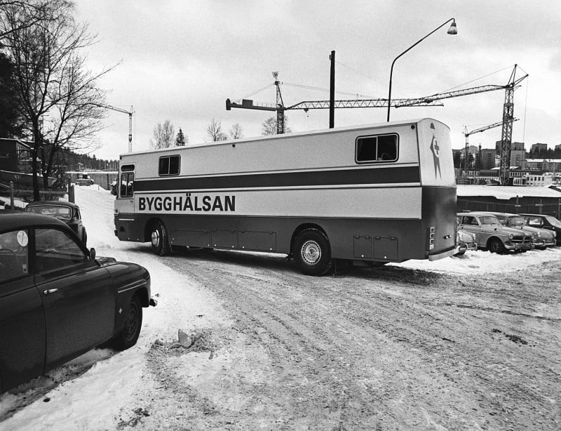 A worker safety promotion bus