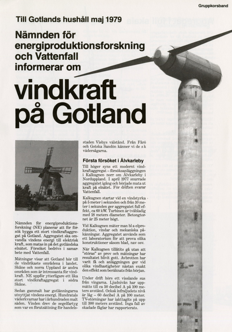 The cover of a brochure from Vattenfall
