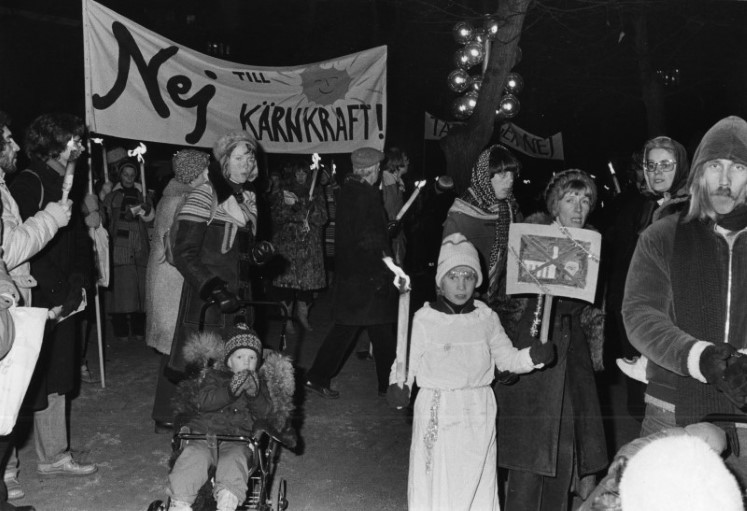 Manifestation contre l'énergie nucléaire en 1979 - Photographe inconnu - Source Vattenfall